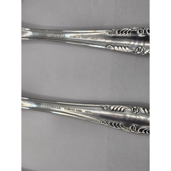 Columbia Beaded Handle Stainless Steel Flatware Complete Serving Set 7 pcs. - Picture 14 of 15